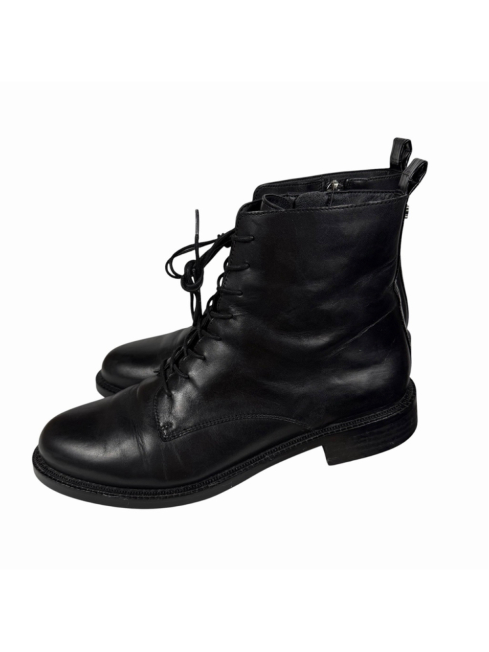 Sam Edelman Nina Black Leather Combat Boots Womens Size 11M - Picture 5 of 11